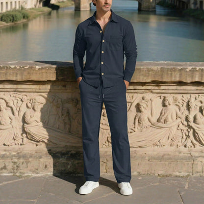 Monte Carlo™ Set mit leichter Textur und Hose mit verstellbarem elastischem Bund