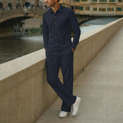 Monte Carlo™ Set mit leichter Textur und Hose mit verstellbarem elastischem Bund