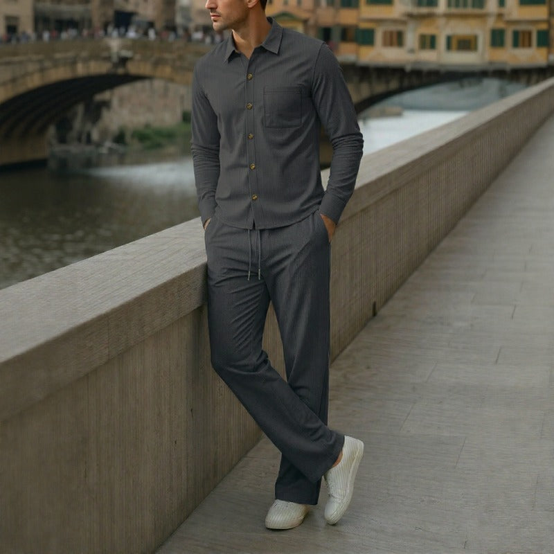 Monte Carlo™ Set mit leichter Textur und Hose mit verstellbarem elastischem Bund
