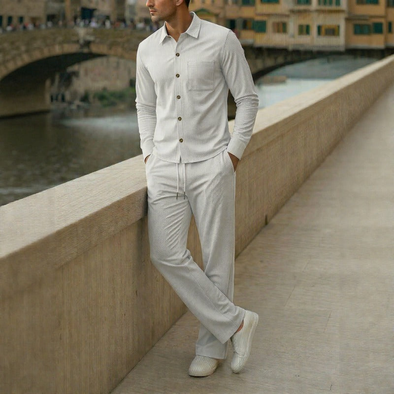 Monte Carlo™ Set mit leichter Textur und Hose mit verstellbarem elastischem Bund