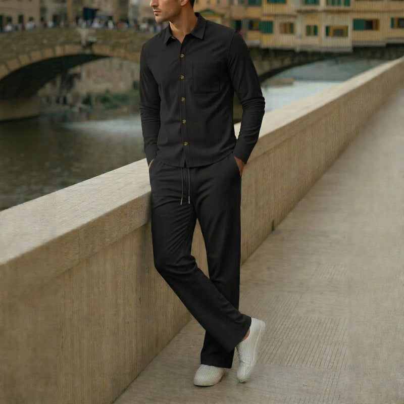 Monte Carlo™ Set mit leichter Textur und Hose mit verstellbarem elastischem Bund