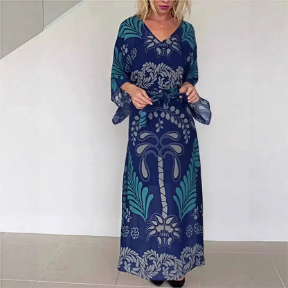 Orlena™- Kaftan Kleid mit kunstvollem Muster und Verstellbarem Taillenband