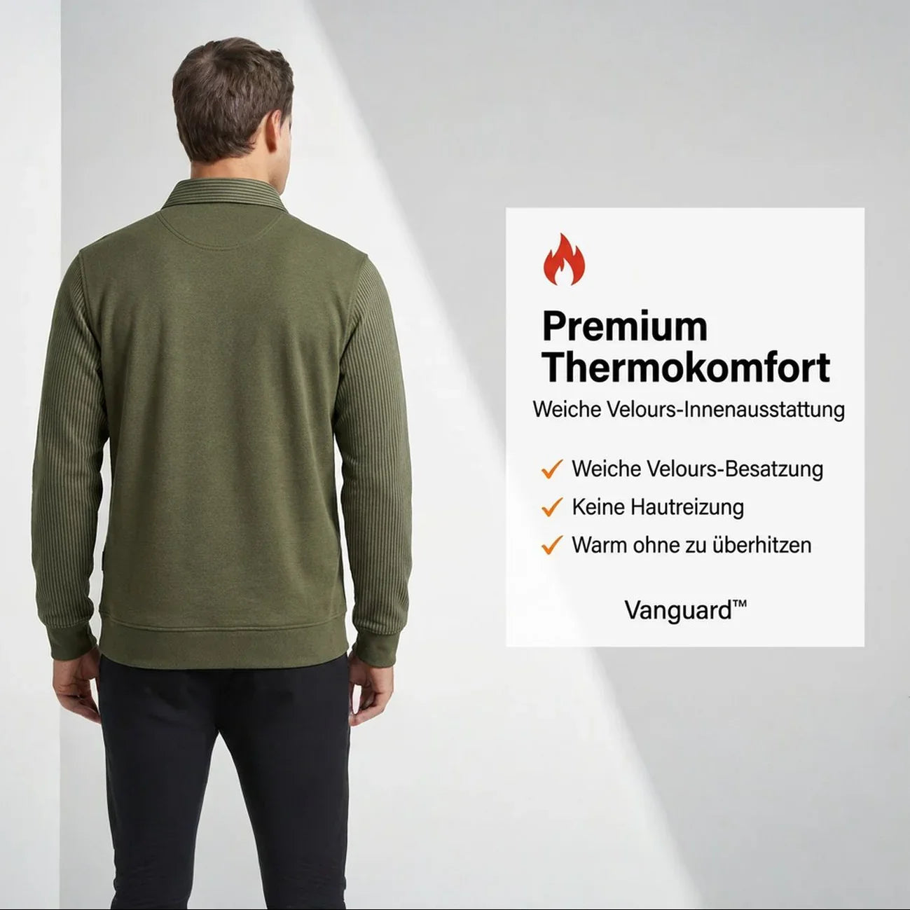 Vanguard™-Hemd mit Zweiteiliger Optik und Samtiger Innenseite für Maximale Thermische Behaglichkeit.
