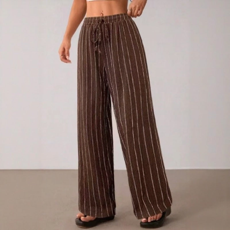 Zirelle™ Pants with Elegant Stripes and Smart Comfort