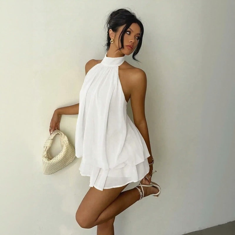 Serenya™ Kleid mit Halterbindung und Natürlicher Leichtigkeit