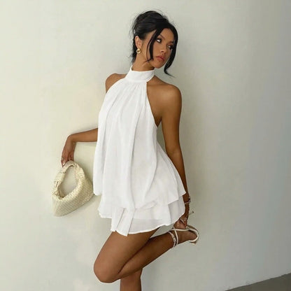 Serenya™ Kleid mit Halterbindung und Natürlicher Leichtigkeit