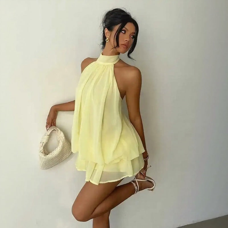 Serenya™ Kleid mit Halterbindung und Natürlicher Leichtigkeit