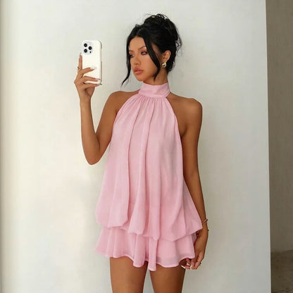 Serenya™ Kleid mit Halterbindung und Natürlicher Leichtigkeit