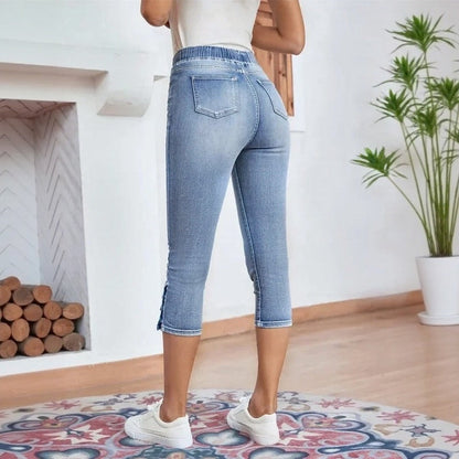 Lunessa™ Capri-Jeans mit Flexibler Passform und Verstellbarem Bund