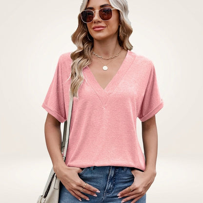 Elvara™ Bluse mit V-Ausschnitt und Zeitlosem Stil