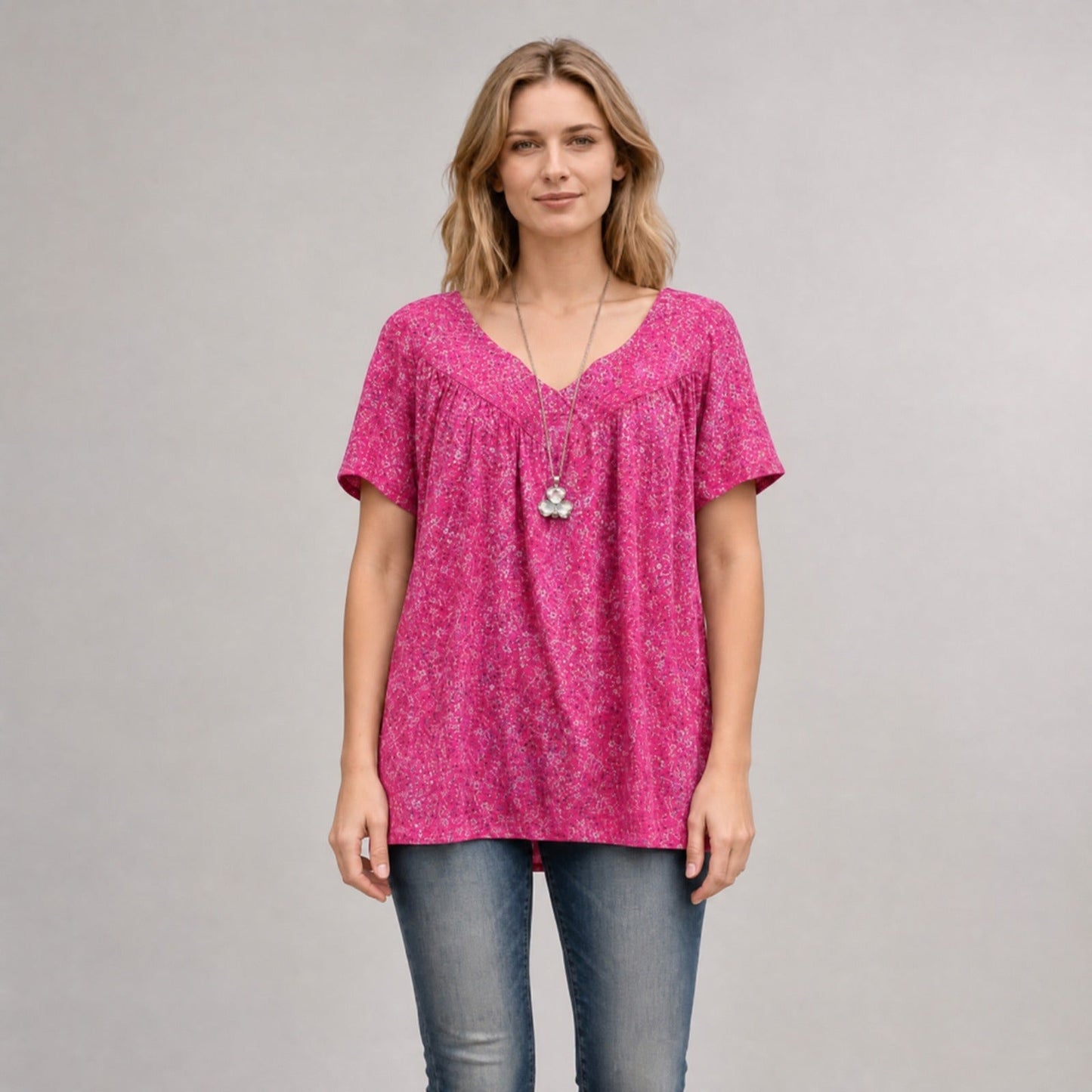 Lisboa™ Bluse aus Premium-Viskose mit V-Ausschnitt