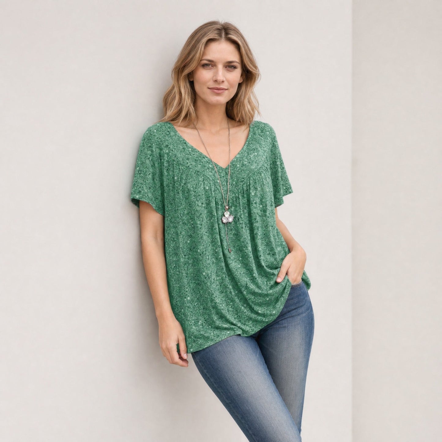 Lisboa™ Bluse aus Premium-Viskose mit V-Ausschnitt