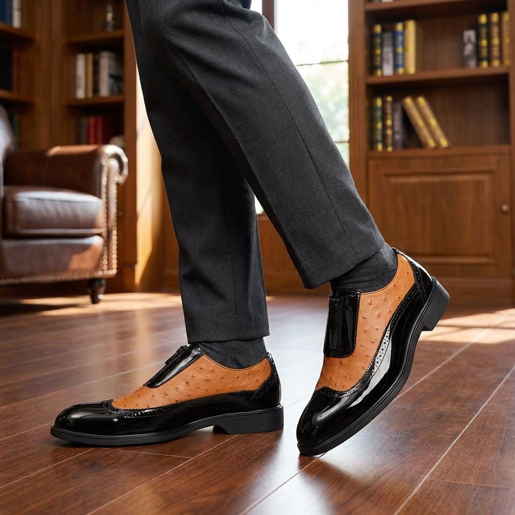 Oxford Ostrich Leather Shoes