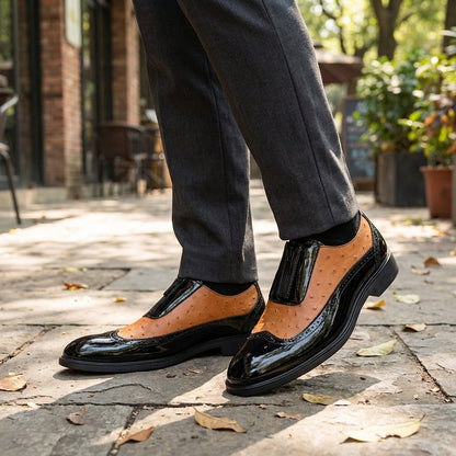Oxford Ostrich Leather Shoes