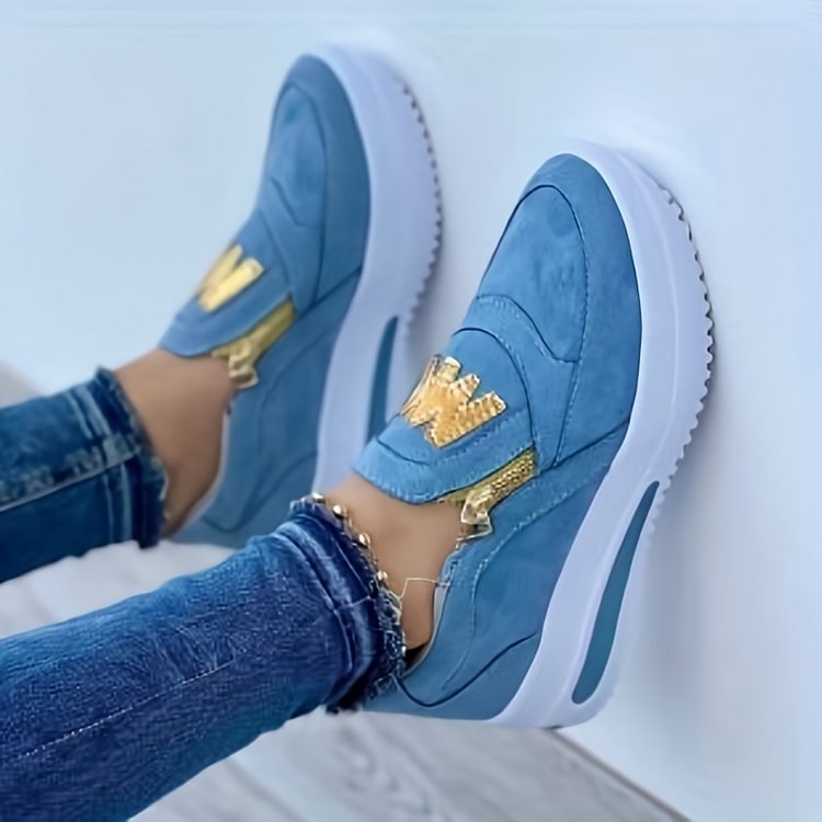 Damen Slip-On Schuhe – Bequeme Freizeit- und Sportschuhe mit Reißverschluss👟🌞