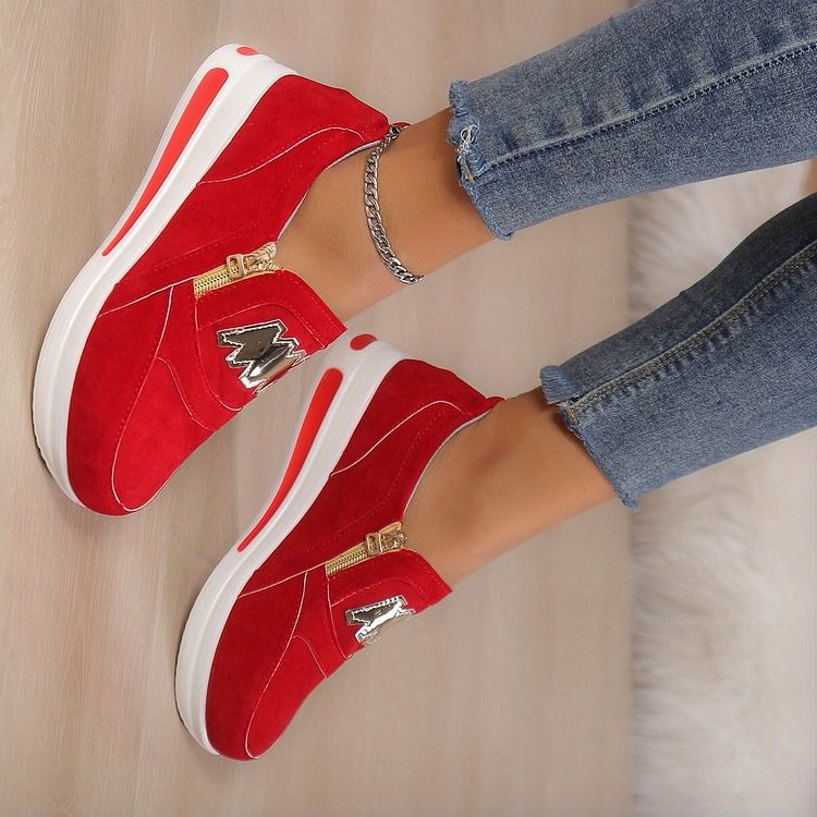 Damen Slip-On Schuhe – Bequeme Freizeit- und Sportschuhe mit Reißverschluss👟🌞