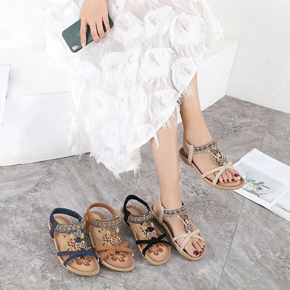 🔥 Sommer-Super-Sale: Jetzt 25€ sparen! 🌸2025 Trend-Sandalen im Boho-Chic