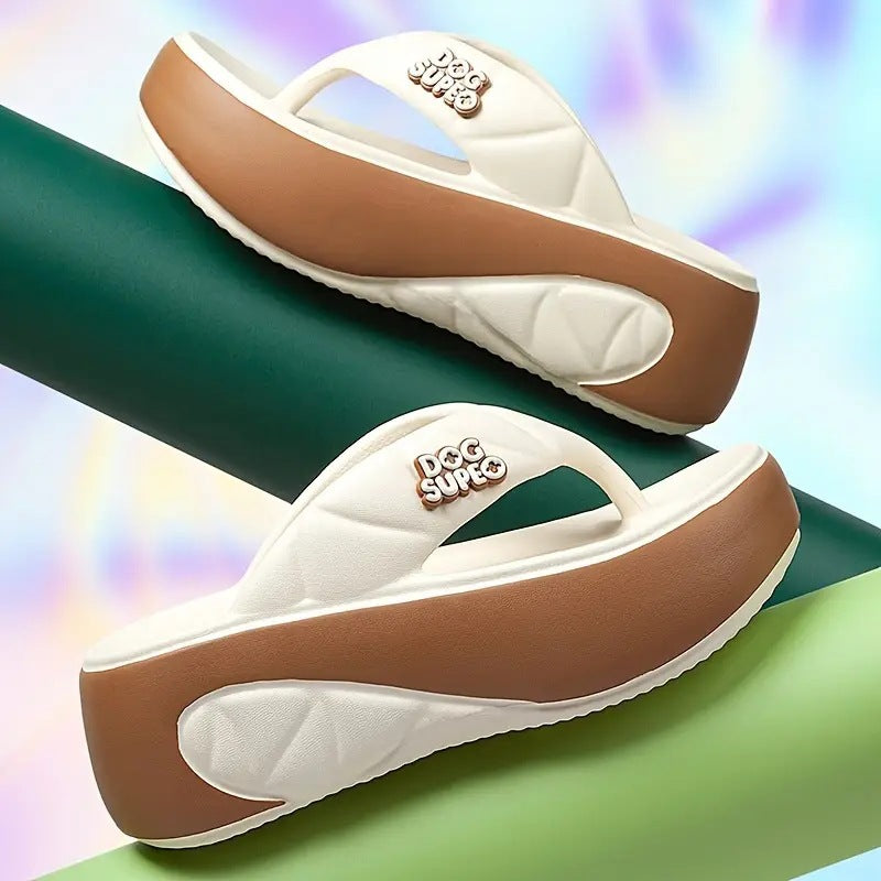 ☁️ Bequeme Damen Zehentrenner mit Plateausohle – Weiche EVA-Schuhe für Sommer – Federleichtes Laufgefühl für Strand & Stadt
