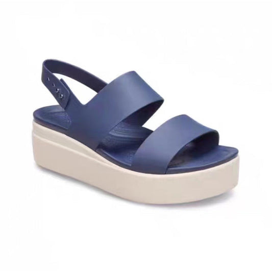 Damen Comfort Plateausandalen – flacher Keilabsatz, gepolsterte Sohle – bequem, leicht & vielseitig👡☀️