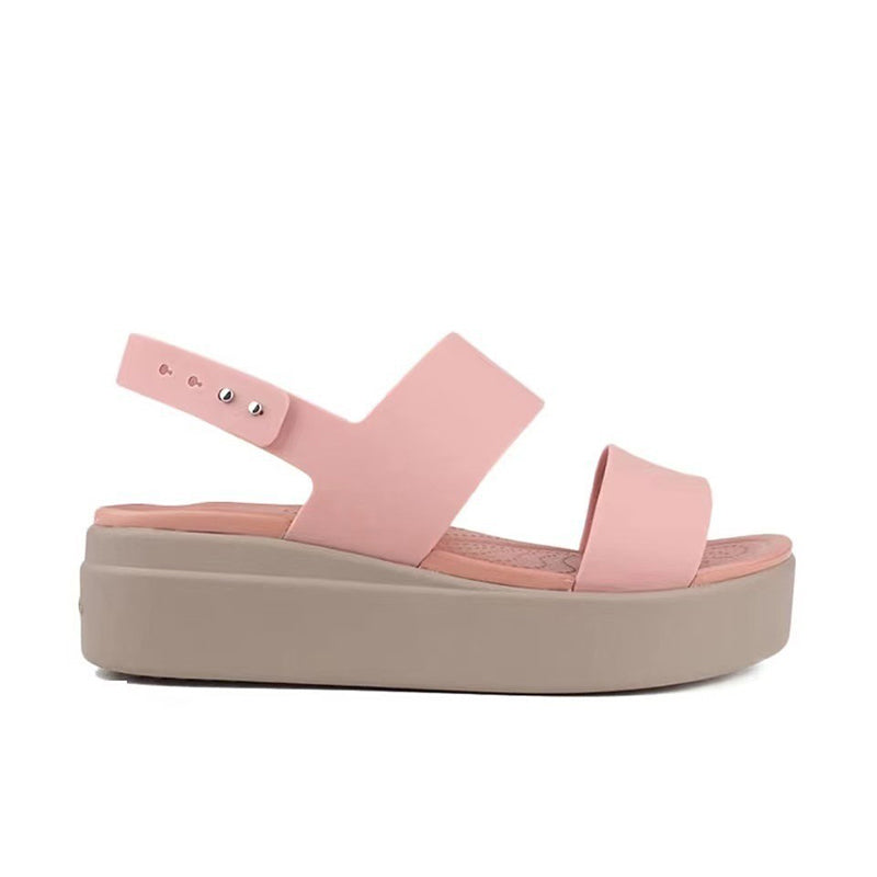 Damen Comfort Plateausandalen – flacher Keilabsatz, gepolsterte Sohle – bequem, leicht & vielseitig👡☀️