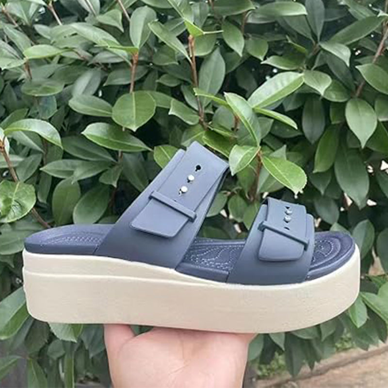 Damen Comfort Plateausandalen – flacher Keilabsatz, gepolsterte Sohle – bequem, leicht & vielseitig👡☀️