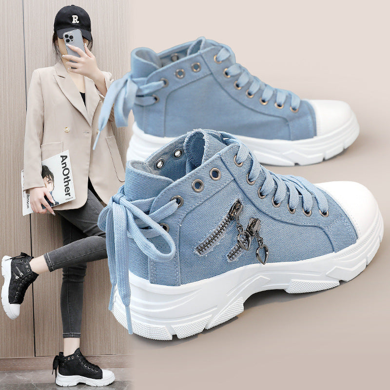 💖2025 Neuzugänge💖Lässige Canvas-Schuhe für Damen mit dicker Sohle