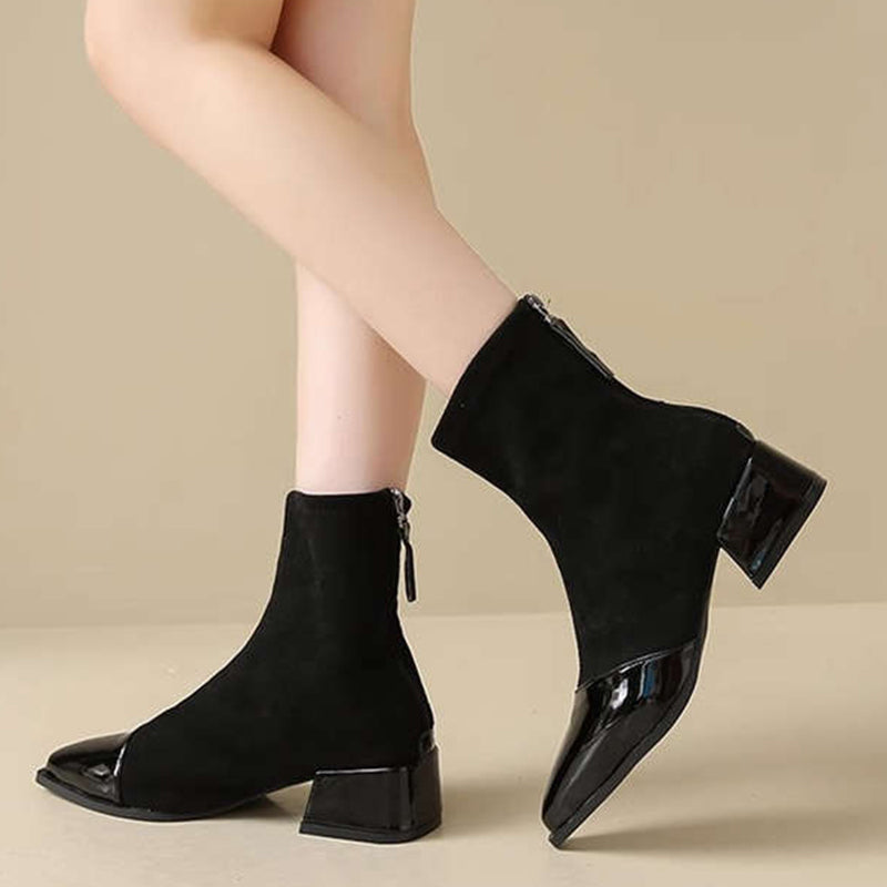 🔥Black-Friday-Mega-Angebot – 50 % Rabatt!🔥Vintage-Inspirierte Stiefeletten mit spitzer Zehe für Damen