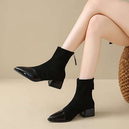 🔥Black-Friday-Mega-Angebot – 50 % Rabatt!🔥Vintage-Inspirierte Stiefeletten mit spitzer Zehe für Damen