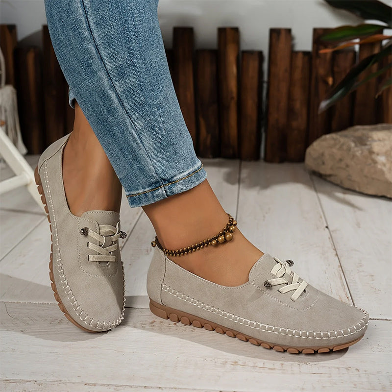 Damen-Casual-Loafer aus weichem PU-Leder – bequem, rutschfest & vielseitig kombinierbar 👟✨