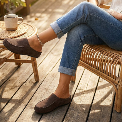 🌞NEU: Sommerkollektion mit bis zu 50% Rabatt 🛍️ Damen-Breite Mules-Hausschuhe: Slip-On + Stützende Sohle – retro & bequem für Frühling/Herbst
