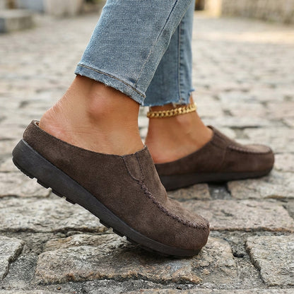 🌞NEU: Sommerkollektion mit bis zu 50% Rabatt 🛍️ Damen-Breite Mules-Hausschuhe: Slip-On + Stützende Sohle – retro & bequem für Frühling/Herbst