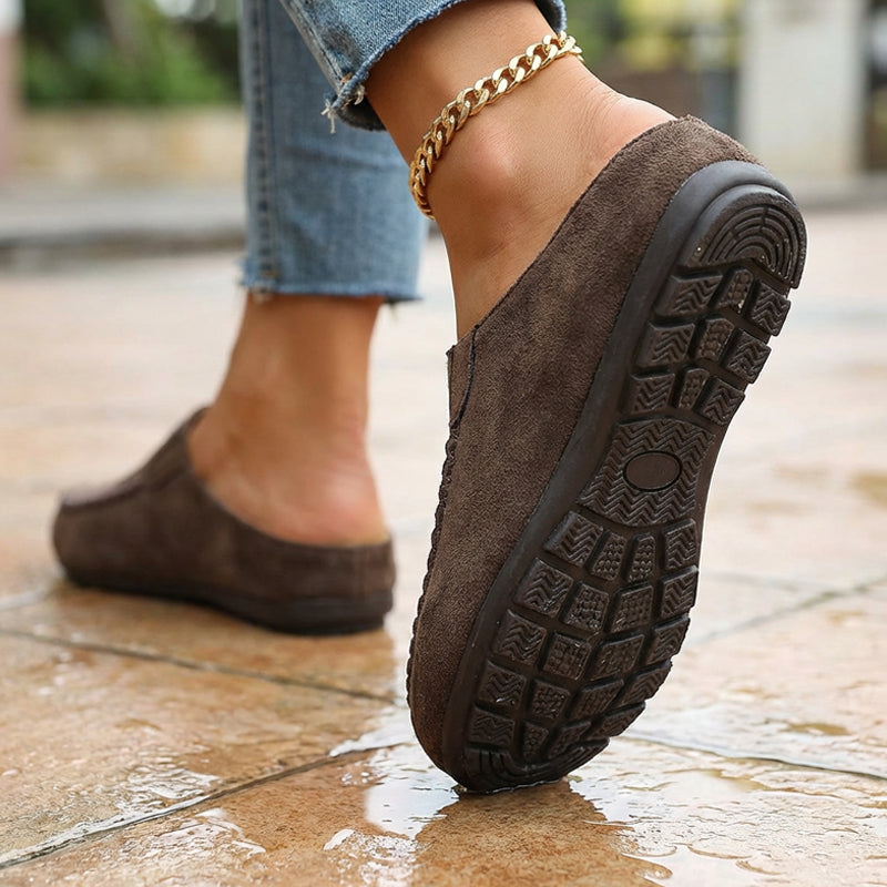 🌞NEU: Sommerkollektion mit bis zu 50% Rabatt 🛍️ Damen-Breite Mules-Hausschuhe: Slip-On + Stützende Sohle – retro & bequem für Frühling/Herbst