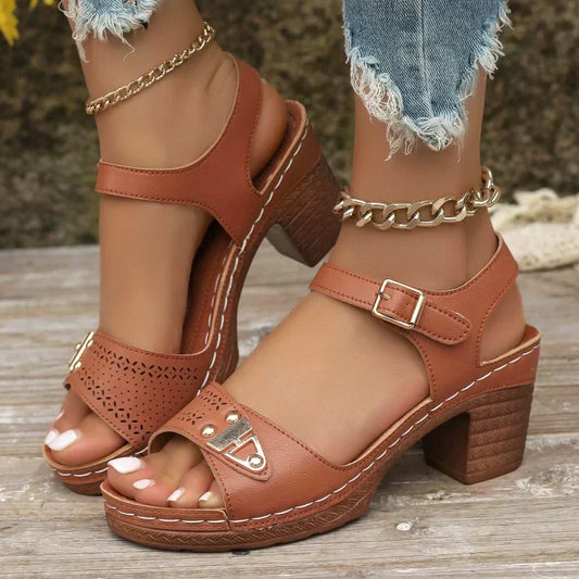 ✨2026 Neuheiten 50 % Rabatt👡Damen-Sandalen mit Blockabsatz