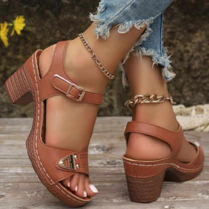 ✨2026 Neuheiten 50 % Rabatt👡Damen-Sandalen mit Blockabsatz