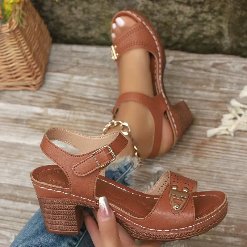 ✨2026 Neuheiten 50 % Rabatt👡Damen-Sandalen mit Blockabsatz