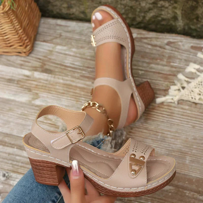 ✨2026 Neuheiten 50 % Rabatt👡Damen-Sandalen mit Blockabsatz