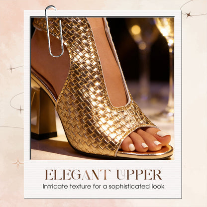🐰🌸 Oster-Angebot – 50% Rabatt auf alles✨ Elegante Peep-Toe-Sandalen mit Absatz für Damen – Bequemer Blockabsatz, Verstellbarer Riemen & Stilvoll 💃