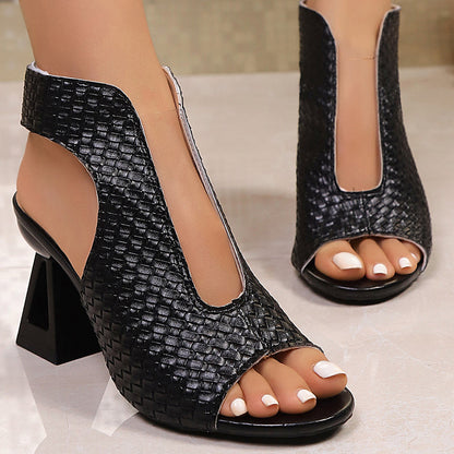 🐰🌸 Oster-Angebot – 50% Rabatt auf alles✨ Elegante Peep-Toe-Sandalen mit Absatz für Damen – Bequemer Blockabsatz, Verstellbarer Riemen & Stilvoll 💃