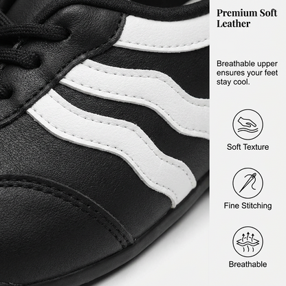 Damen Retro Wave-Streifen Schnür-Sneaker