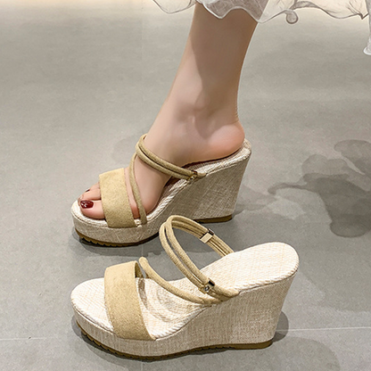 🔥-50% Aktion – Nur solange der Vorrat reicht⏳Keilplatform-Sandalen für Damen— Kostenloser Versand ab zwei Paaren