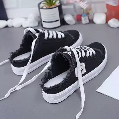 👟 50% RABATT! 👖 Damen Denim Mule Sneakers – Leichter Schlupf, Bequeme Sohle & Perfekt Für Einen Lässigen Sommerlook ☀️