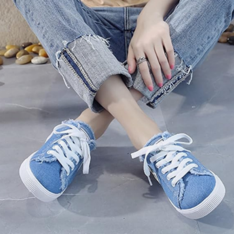👟 50% RABATT! 👖 Damen Denim Mule Sneakers – Leichter Schlupf, Bequeme Sohle & Perfekt Für Einen Lässigen Sommerlook ☀️