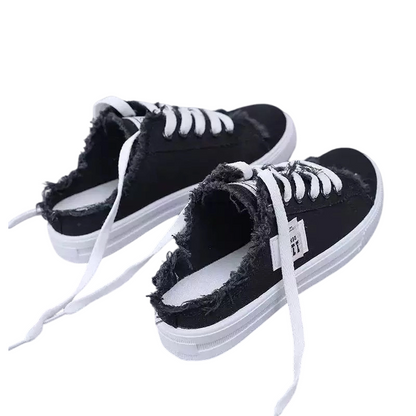 👟 50% RABATT! 👖 Damen Denim Mule Sneakers – Leichter Schlupf, Bequeme Sohle & Perfekt Für Einen Lässigen Sommerlook ☀️