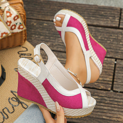 Damen Keilabsatz-Sandalen mit Zehensteg – bequem, luftig & vielseitig – ideal für Sommer, Strand & Alltag