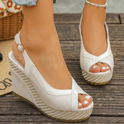 Damen Keilabsatz-Sandalen mit Zehensteg – bequem, luftig & vielseitig – ideal für Sommer, Strand & Alltag