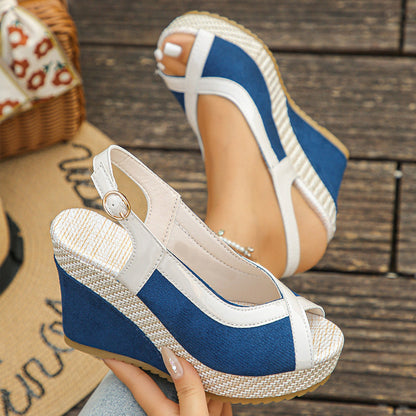 Damen Keilabsatz-Sandalen mit Zehensteg – bequem, luftig & vielseitig – ideal für Sommer, Strand & Alltag