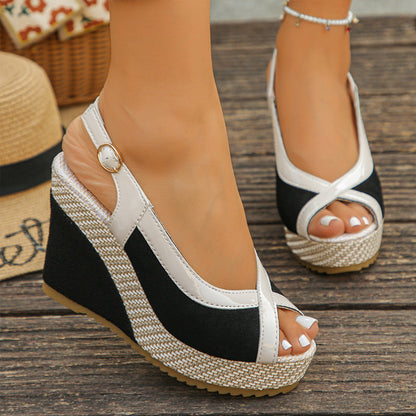 Damen Keilabsatz-Sandalen mit Zehensteg – bequem, luftig & vielseitig – ideal für Sommer, Strand & Alltag