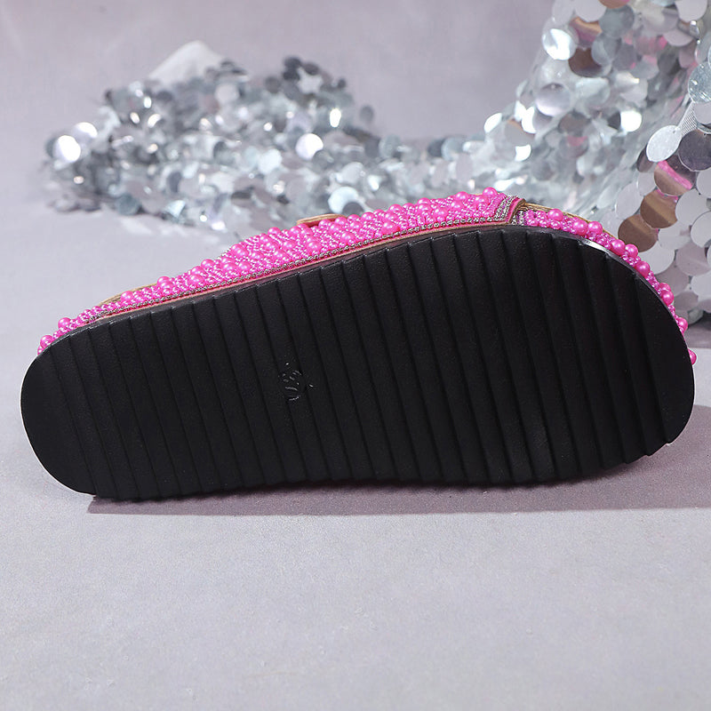 👡 50% RABATT! ✨ Glitzer-Pantoletten für Den Sommer – Ergonomisches Fußbett, Brillanter Glanz & Perfekt Für Elegante Strandtage Oder Partynächte 💃