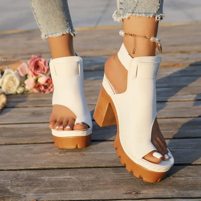 🌞NEU: Sommerkollektion mit bis zu 50% Rabatt 🛍️Damen Plateausandalen mit Zehensteg – blockabsatz, verstellbarer Riemen & breite Passform – ideal für Strand, Sommer & besondere Anlässe
