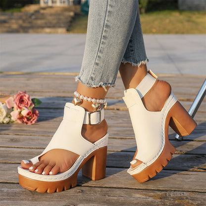 🌞NEU: Sommerkollektion mit bis zu 50% Rabatt 🛍️Damen Plateausandalen mit Zehensteg – blockabsatz, verstellbarer Riemen & breite Passform – ideal für Strand, Sommer & besondere Anlässe